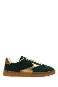Footwear: Scotch & Soda Nixie Sneaker - Cypress Green/Gold