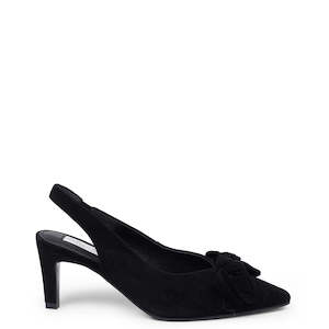 Footwear: Kathryn Wilson Emily Heel - Black Suede