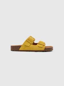 Footwear: Nice Things Buckles Bio Sandals - Yellow