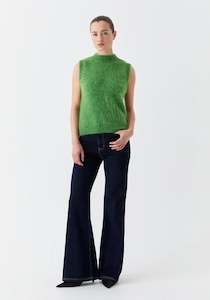 Knitwear: Morrison Riley Pullover Vest - Wasabi