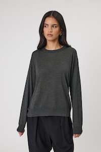 Knitwear: Marlow Alto Merino V-Neck - Moss