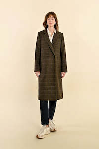 Jackets: Molly Bracken Khaki Wool Blend Coat