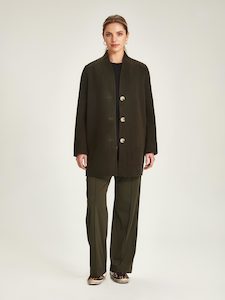 Jackets: Sills Mimco Coat - Dark Moss