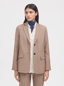 Jackets: Nice Things Houndstooth Blazer - Check