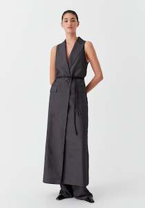 Dresses: Morrison Vale Vest Dress - Charcoal