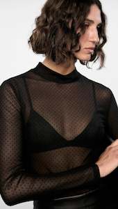 Tops: Staple the Label Kaia Spot Mesh Top