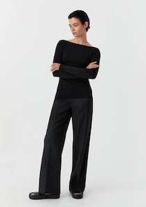 Tops: Morrison Cate Knit Top - Black