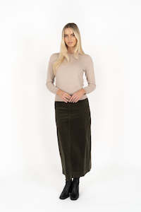 Skirts: Humidity Billie Cord Skirt - Moss