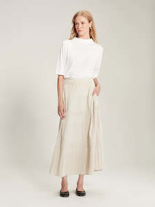Skirts: Sills Alma Pleat Skirt - Driftwood