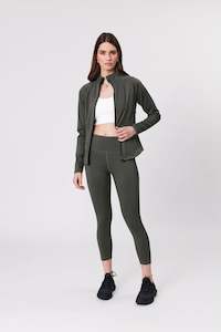 Trousers: Marlow Pace 7/8 Legging - Kelp