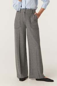 Trousers: Cable Evie Pant - Charcoal