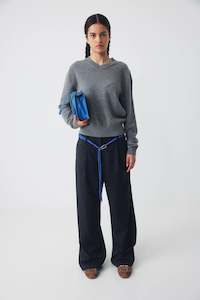 Trousers: Ricochet Serge Pant - Charcoal Check