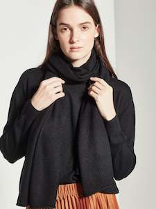 Juliette Hogan: Juliette Hogan Whisper Cashmere Scarf - Black