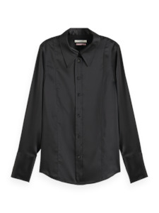 Scotch Soda: Scotch & Soda Satin Shirt - Black