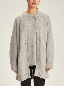 Sills: Sills Elk Cardigan - Silver Birch
