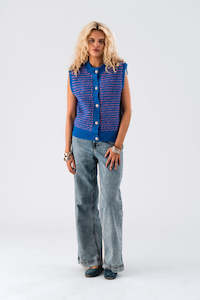 Lollys Laundry: Lollys Laundry Nynne Vest - Blue