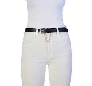 Accessories: Kathryn Wilson Classic Belt - Black