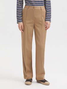 Nice Things: Nice Things Tailored Wool Blend Trousers - Beige