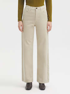 Nice Things: Nice Things Twill Trousers - Mid Stone