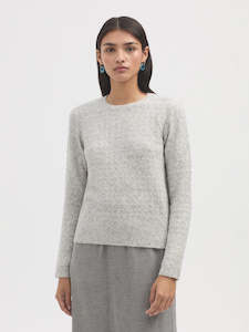 Nice Things: Nice Things Cashmere Blend Jumper - Mid Grey
