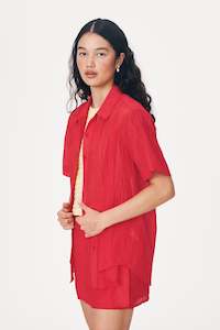 Sale: Rowie the Label Mason Silk Shirt - True Red