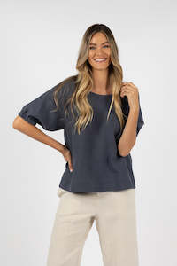 Sale: Humidity Lagoon Blouse - Steel