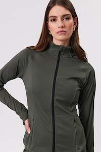 New Arrivals: Marlow Line Up L/S Zip Through - Kelp