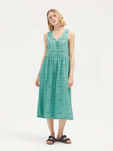 Sale Dresses: Nice Things Tile Wall Print Dress - Green