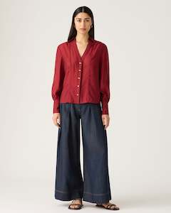 Mos The Label: Mos the Label Astra Blouse - Wine