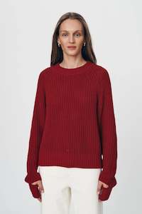 Rowie The Label: Rowie the Label Bronson Knit Jumper - Chili Red