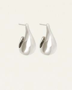 Temple Of The Sun: Temple of the Sun Poppy Earrings - Silver