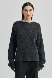 Second Female: Second Female Aina Knit Cardigan - Dark Grey