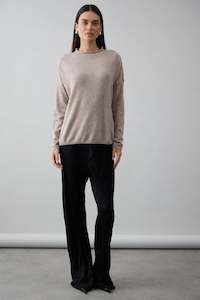 Knitwear: Mia Fratino Sloane Mockneck - Toast