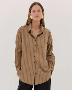 Tops: Cloth & Co The Classic Shirt - Coffee & Black