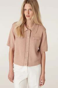Knitwear: Flax Polo Cardigan