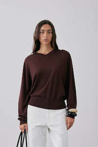 Knitwear: Gregory Alessandro Jumper - Black Cherry