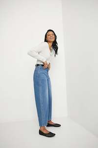 Denim: The Curve Barrel - Vintage Mid Wash