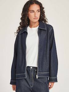 Denim: Germaine Denim Jacket - Dark