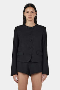Jackets: Millard Cropped Jacket - Black