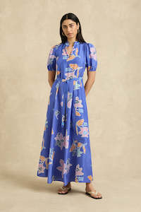 Dresses: Oceanus Dress - Orchid Cobalt