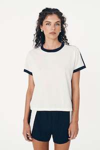 Tops: Rania Contrast Knit Tee - Ink