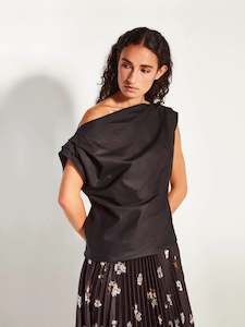 Tops: Monaco Top Resort Cotton - Black
