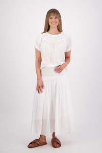 Skirts: Parson Skirt - White