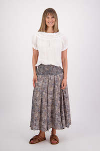 Skirts: Pandora Skirt - Denim Daisy