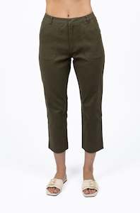 Trousers: Raya Pant - Moss