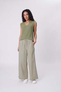 Trousers: Cascade Longline Pant - Hummus