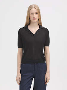 Nice Things: Short Sleeve Polo – Black