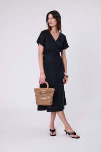 Dresses: Seville Linen Dress - Black