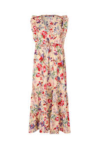 Dresses: Samo Midi Dress - Flower Print