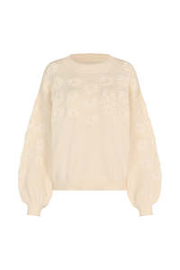 Tops: Musa Knit Jumper - Creme